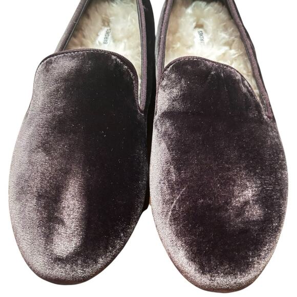 Birdies Velvet Faux Fur Lined Starling Slipper Mocha Brown Size 8 - Picture 6 of 9